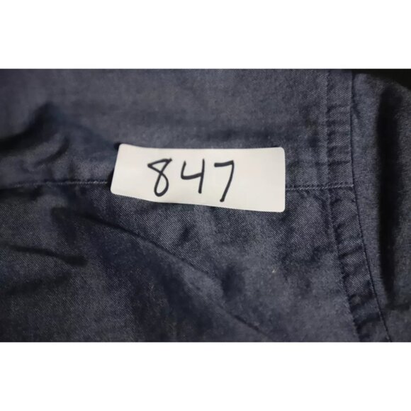 UNTUCKit Button Up Shirt Men M Blue Slim Fit Spread Collared Long Sleeve Cotton - Picture 9 of 9